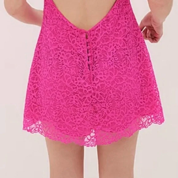 NWT For Love And Lemons Beautiful Pink Lingerie Lace Butterflies Size Small - Picture 3 of 9